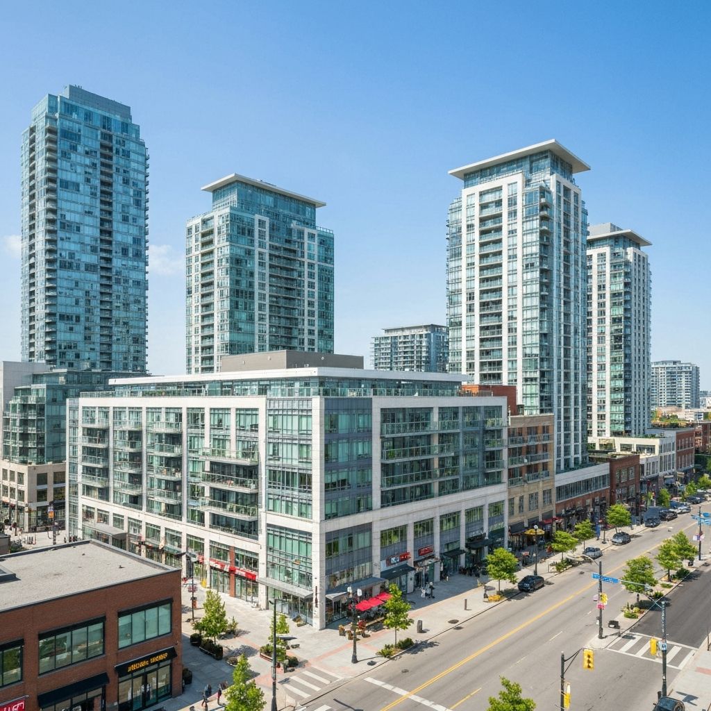 Modern downtown Markham cityscape